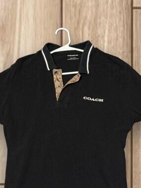 Coach Men's Black Polo-shirts